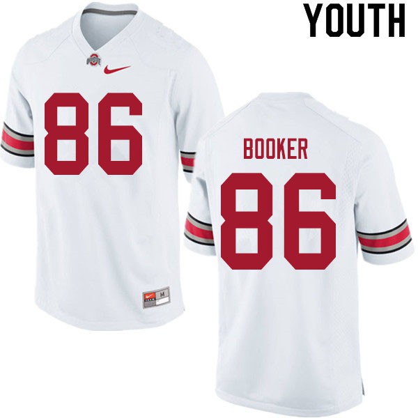 Ohio State Buckeyes #86 Chris Booker Youth Football Jersey White OSU13139